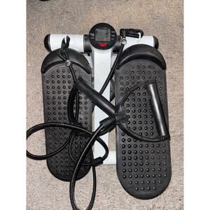 Mini Stair Stepper Exercise Machine with Resistance Bands & Digital Monitor